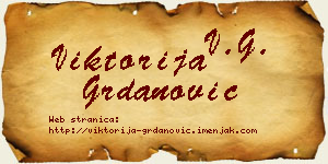 Viktorija Grdanović vizit kartica